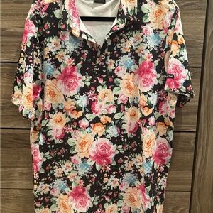 Bad Birdie Multicolor Floral Polo